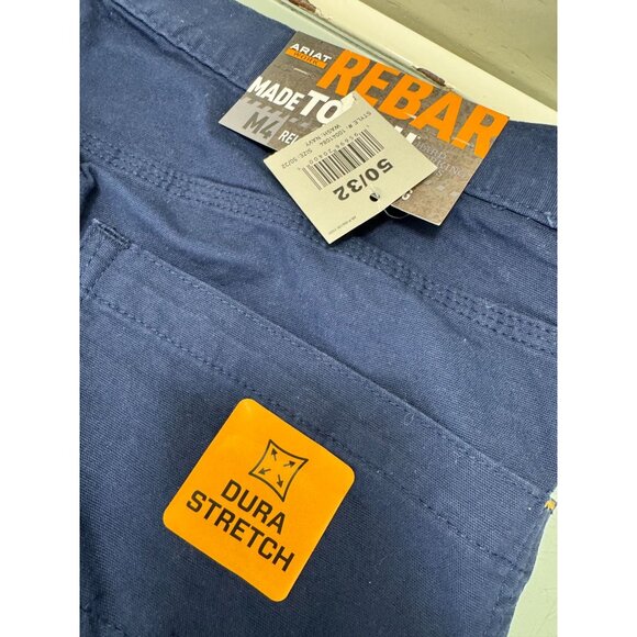 Ariat Pants 50X32 Rebar M4 Relaxed Straight Stretch Utility Carpenter Workwear - Picture 11 of 16